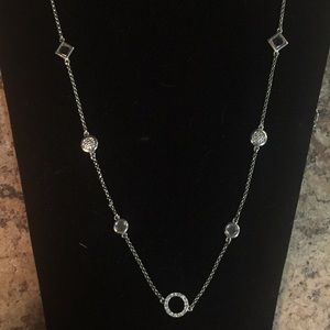 Lia Sophia long necklace in silver color